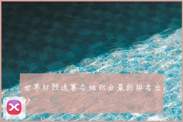 世界杯预选赛各组积分最新排名出炉