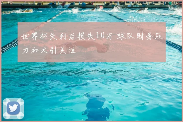 世界杯失利后损失10万 球队财务压力加大引关注